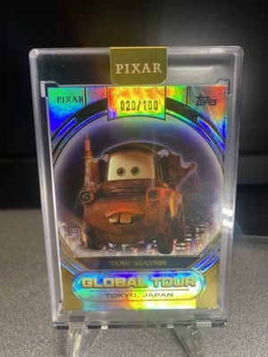 2025 Topps Pixar Gold- Encased Global Tour Tow Mater /100 GT-5