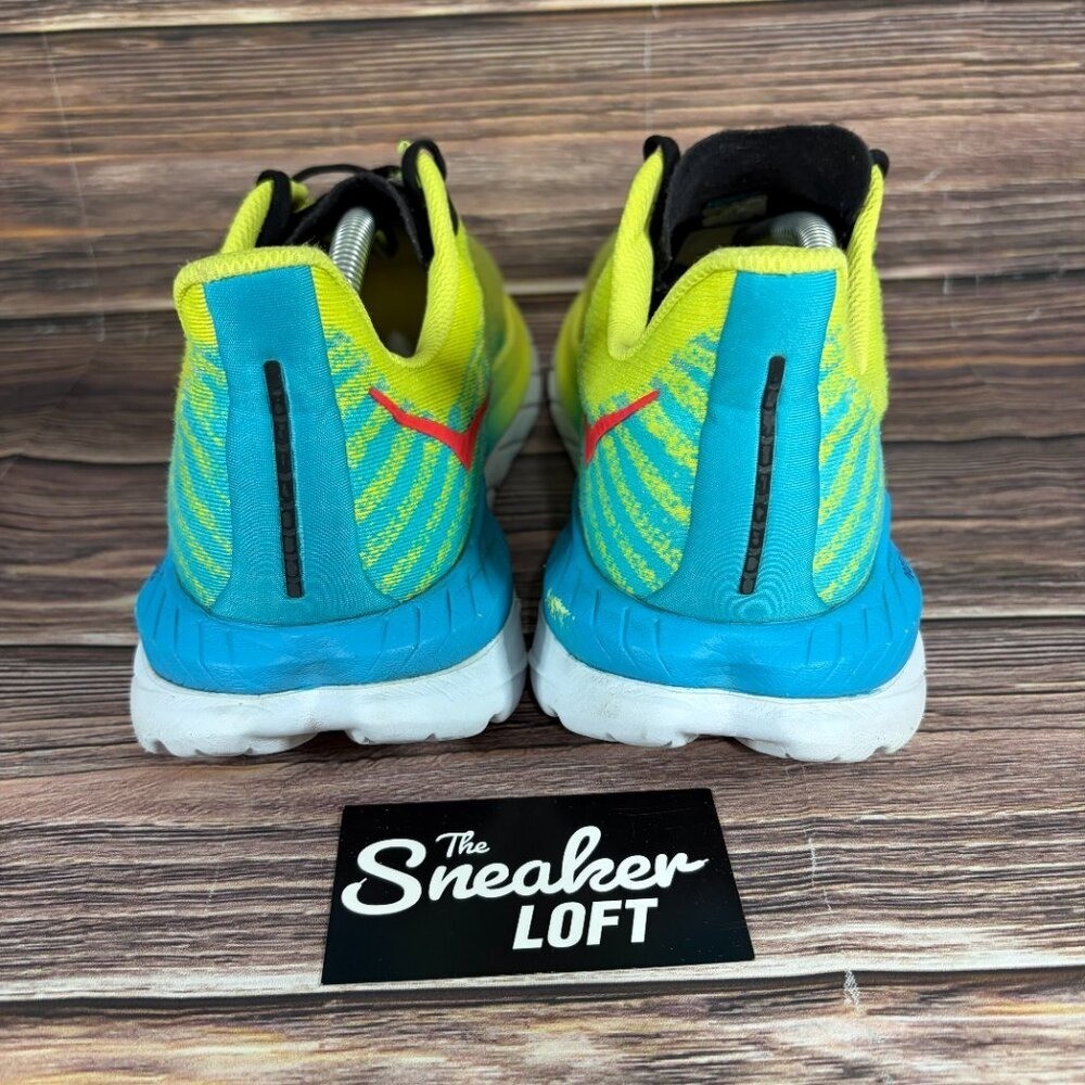 Hoka One One Mach 5 Men's Yellow Blue Athletic Running Shoes Size 11.5 thumbnail 4