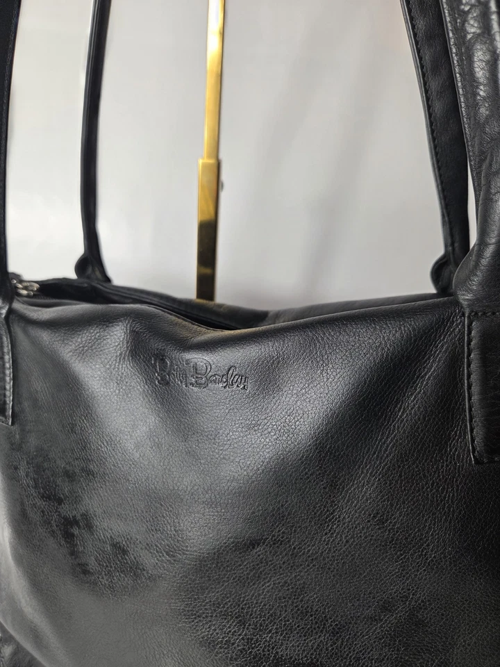 Betty Barclay Womens Black Leather Shoulder Bag Medium Size - Image 2 of 4