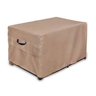 Patio Deck Box Storage Bench Cover - Waterproof Outdoor Rectangular Fire Pit ...