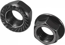 uxcell M10 Serrated Flange Hex Lock Nuts, Carbon Steel Black Oxide M10, 