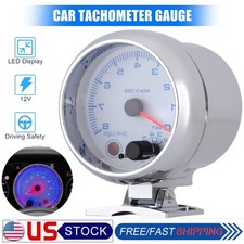 3.75 12v Universal Car Tachometer Gauge Meter 0-8000 Rpm With Led Shift Light