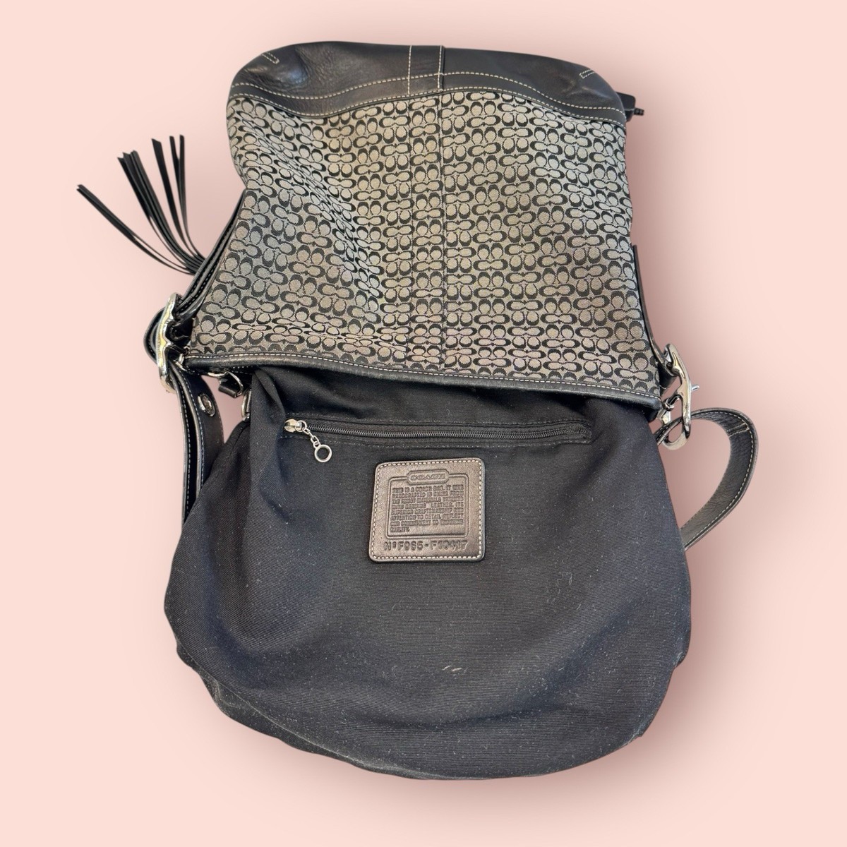 COACH Y2K Vintage Signature Convertible Crossbody Shoulder Bag