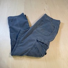 Carhartt Relaxed Fit Mens Cargo Rip Stop Pants Gray Grid Casual Outdoor Workwear