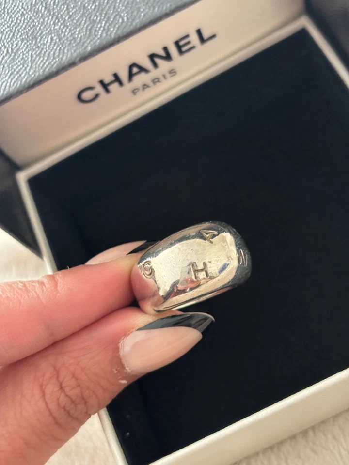 Chanel Silver Ring With Box & Authenticity Certificate - Image 2 of 4