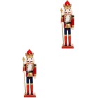  2 PCS Nutcracker Table Decorations Ornament Toys Ornamental Figure