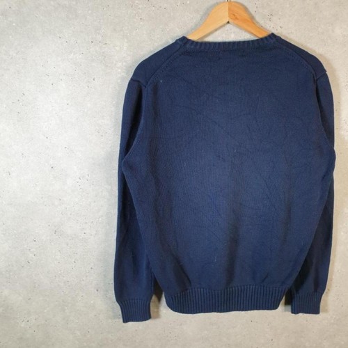 Vintage Ralph Lauren Polo Heavyweight Sweater Mens Small Navy Blue Pony TA4046 - Picture 7 of 8
