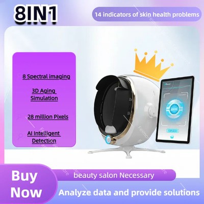 New 3D Facial Analyzer Monitor Machine Magic Skin Scanner Care Mirror Testing