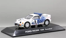 CM's 1/64 Rally Car Collection SS.16 Ford RS200 1986 Swedish Group B No.8 WRC