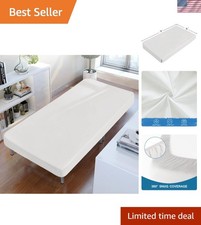 Cot Sheets 31x75 Fitted Bedsheets Microfiber Breathable ultra soft white