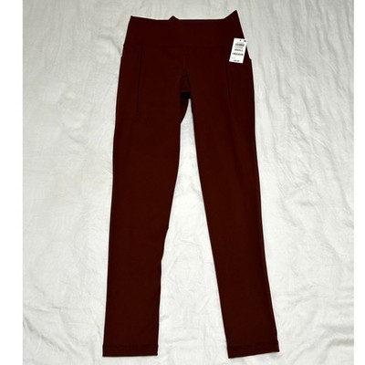 ID Ideology Womens Brown Pants Leggings Stretch Size Small Gym Workout Yoga New
