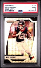 2024 Panini Prizm Nico Collins Gold Vinyl /5 PSA 9 Pop 1 None Higher Texans Card