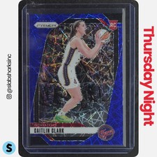 2024 PANINI WNBA PRIZM #22 CAITLIN CLARK BLUE VELOCITY RC ROOKIE
