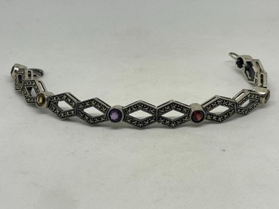 JUDITH JACK 925 MARKASIT & EDELSTEIN ARMBAND STERLINGSILBER 7''
