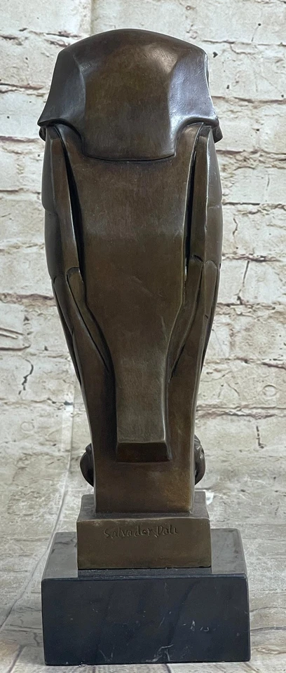 Hot Cast Bronze Art Deco Brutalist Owl Abstract Sculpture Statue Dali Marble - Image 4 of 4