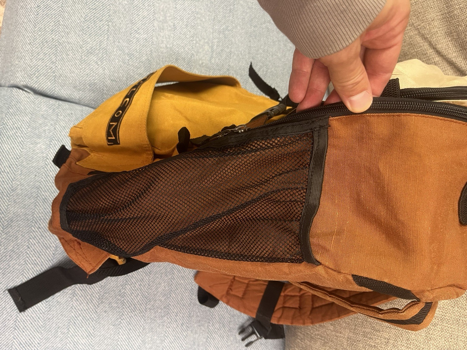 Volcom Large Backpacking Backpack Orange And Brown - image 12