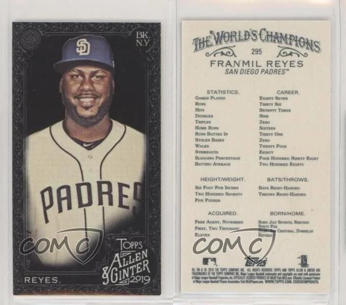 2019 Topps Allen & Ginter X Mini Franmil Reyes #295