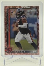 Shemar Turner 2025 Topps Chrome Football Pigskin Refactor Rookie Card 303 Bears