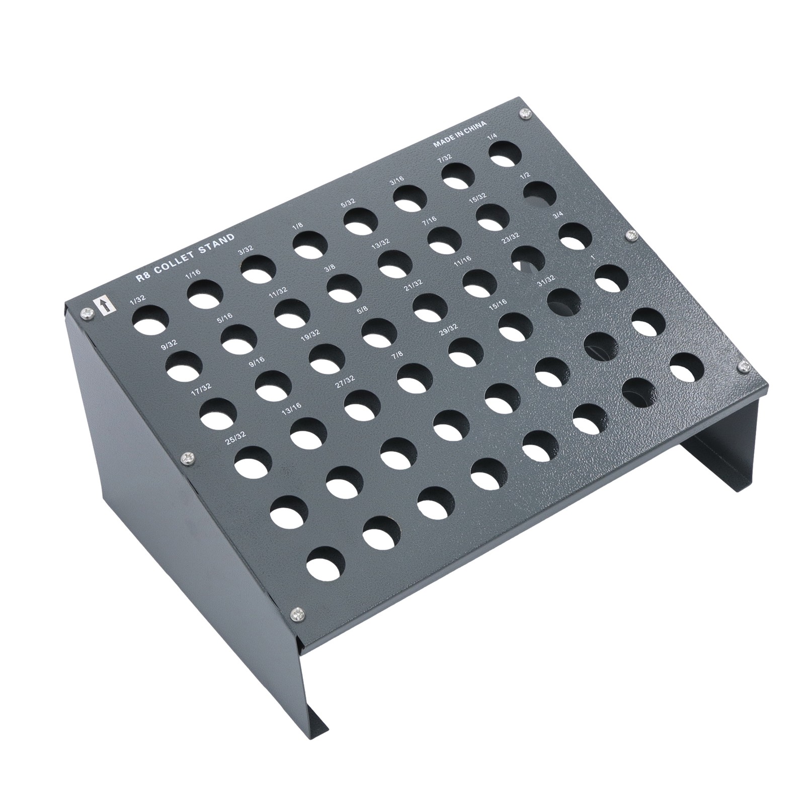 23 Pc R8 Collet Set 1/16" to 3/4" for Bridgeport with R8 Collet Rack - 48 slot