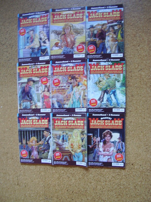 27 x Jack Slade -27 x top Western - 9 Sammelbände - Nur einmal gelesen - TOP!!!