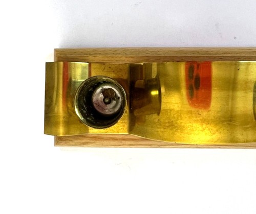 Vintage Mid Century Modern Swedish Brass Wood 4-Candle Holder Advent Centerpiece - Picture 7 of 11