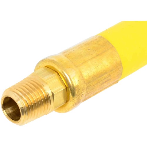 Goodyear Air Hose 12912 Yellow Rubber Air Hose 1/4 Solid Brass End Fittings 50 x - Imagen 2 de 2