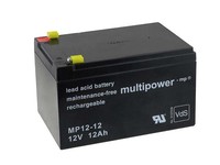 Powery Bleiakku (Multipower) MP12-12 Vds 12V 12Ah/144Wh Lead-Acid Schwarz