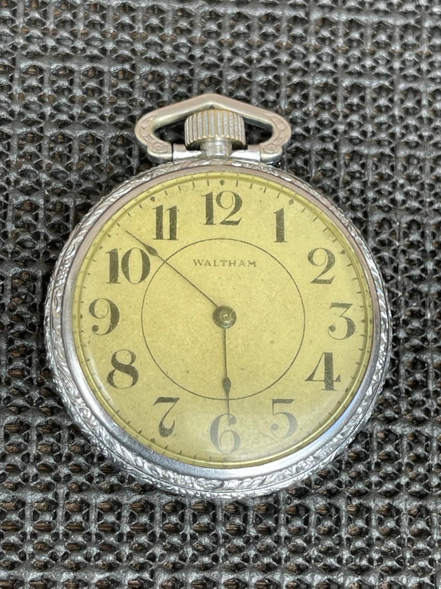 Antique Waltham pocket watch, filled gold 1880-1920 Antique Waltham Pocket Watch: Gold Filled Case, Circa 1920  main image 4