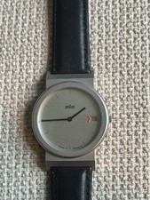 Braun AW 50 Classic Watch Quartz Analog Silver Dial 34mm Needs New Band