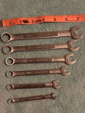 Vintage Craftsman Vv Series 6pc Sae Combination Wrench Set 14-916 12pt Usa Vintage Craftsman Vv Series 6pc Sae Combination Wrench Set 14-916 12pt Usa