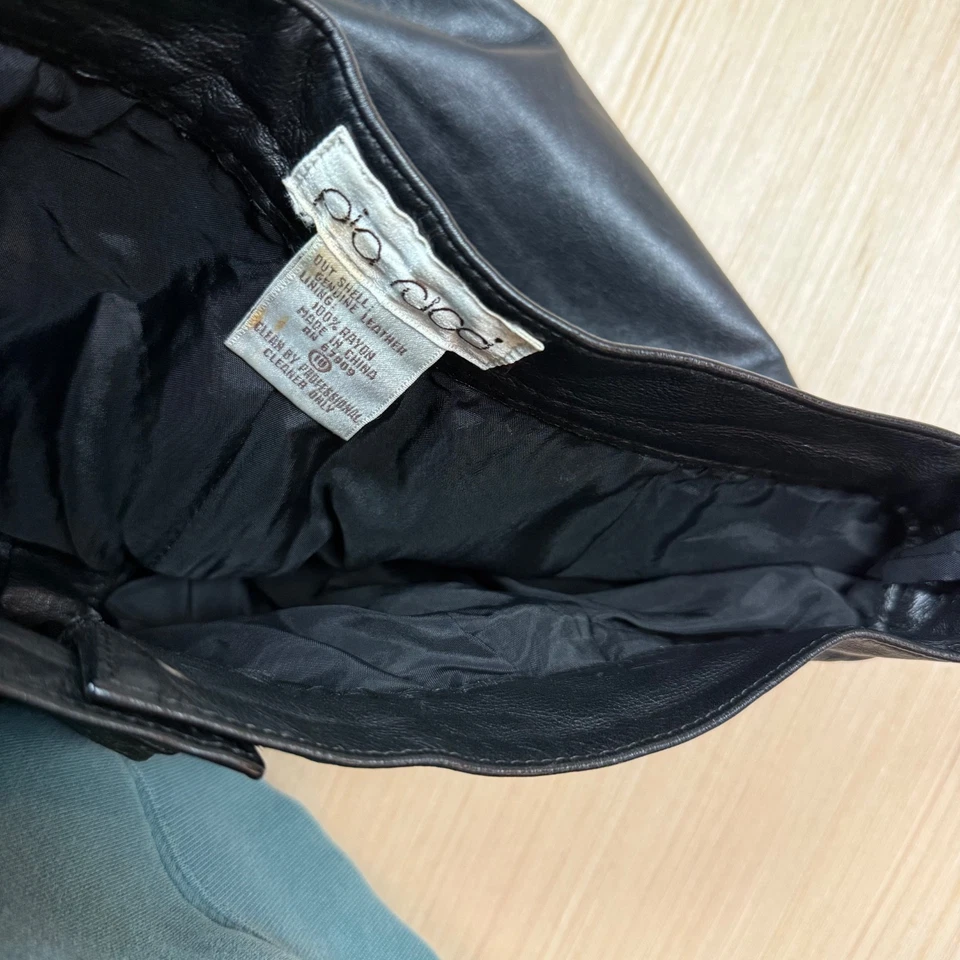 Pantalones de cuero vintage Pia Rucci años 80 90 plisados talla 10 se adapta a 26x26 cyber punk Foto 4 de 4