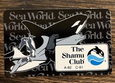 The Shamu Club Card Sea World of California Membership Discount 1992