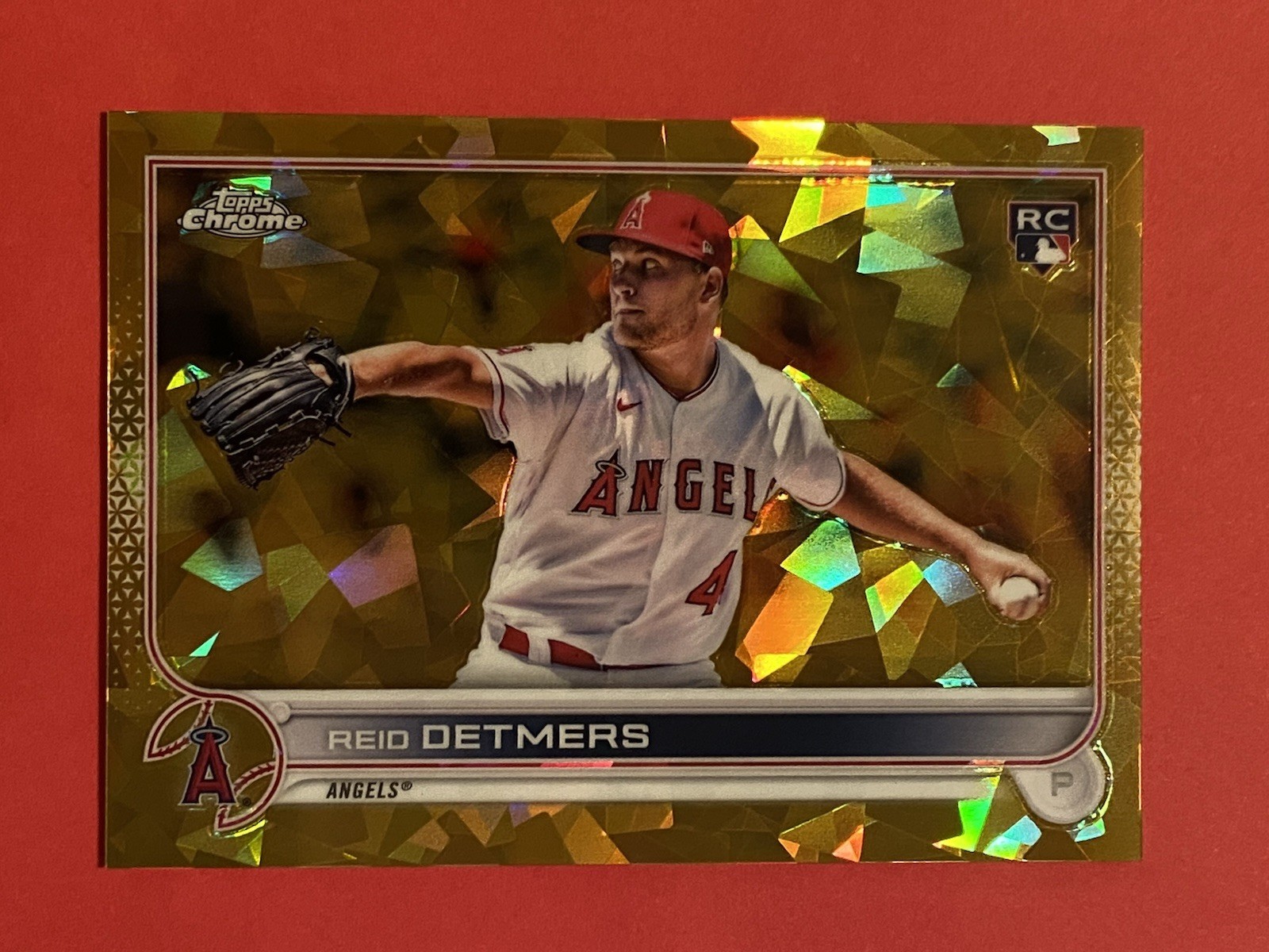 REID DETMERS (25/50) (GOLD FOIL) ROOKIE 2022 Topps Chrome Sapphire #201 ANGELS