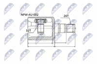 NTY Gelenksatz, Antriebswelle NPW-AU-002