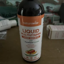 NatureWise Liquid Multivitamin Hair Growth for Women & Men + Tocogaia® for Ha...