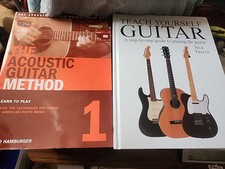 The Acoustic Guitar Method/ Teach Yourself Guitar Lot Of 2 Books No Cd