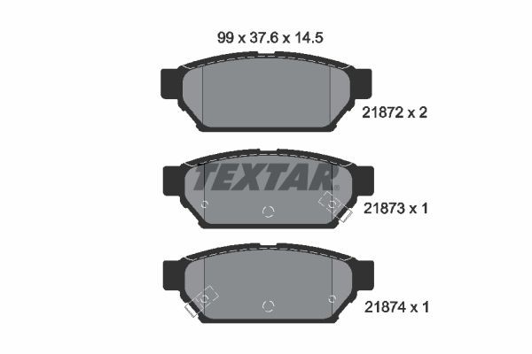 Textar Bremsbelagsatz, Scheibenbremse 2187202 FüR Mitsubishi Proton-image