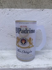 16oz Frosted Glass Beer Mug  Padrino