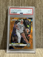 2024 Panini Prizm WNBA Kamilla Cardoso #93 Orange Ice Rookie RC PSA 8 Sky