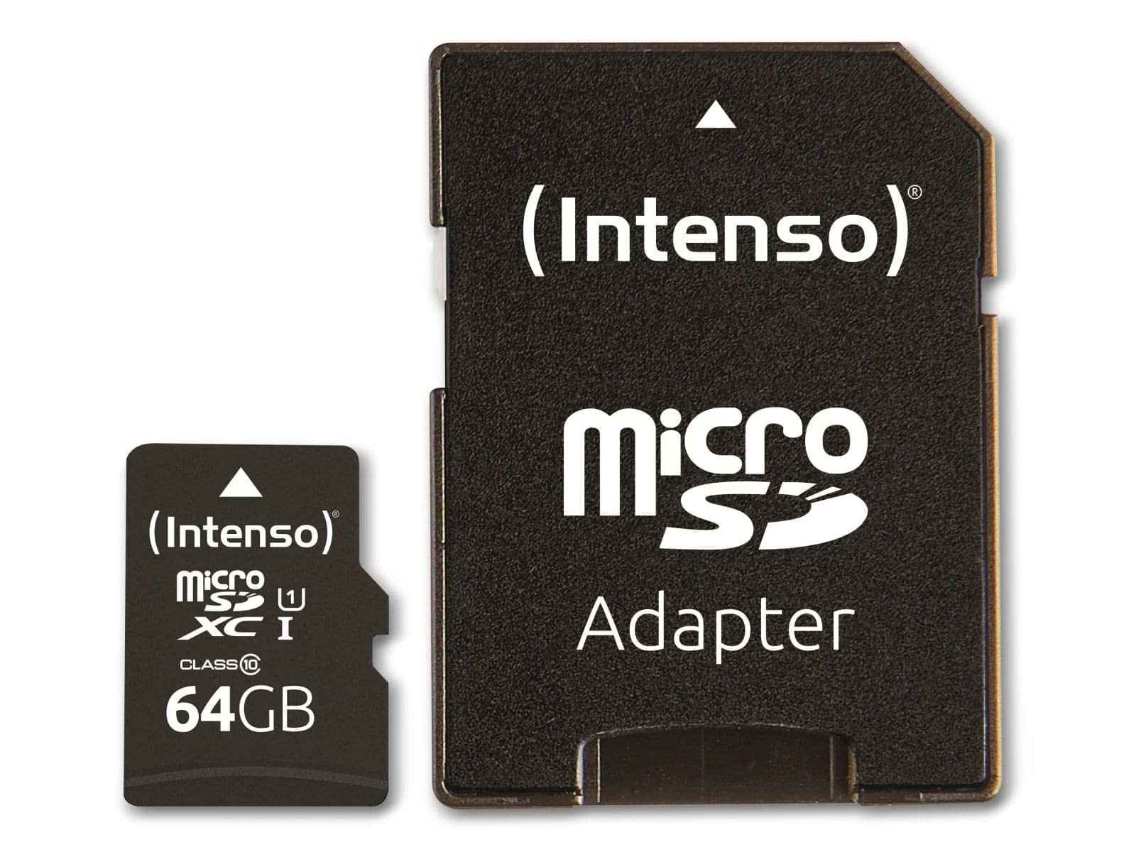 SD MicroSD Card 64GB Intenso SD-HC UHS-I inkl. SD- NUOVO