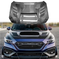 Fits 15-21 Subaru WRX STi VR-Style Real Carbon Front Bonnet Hood Lid Cover Trim