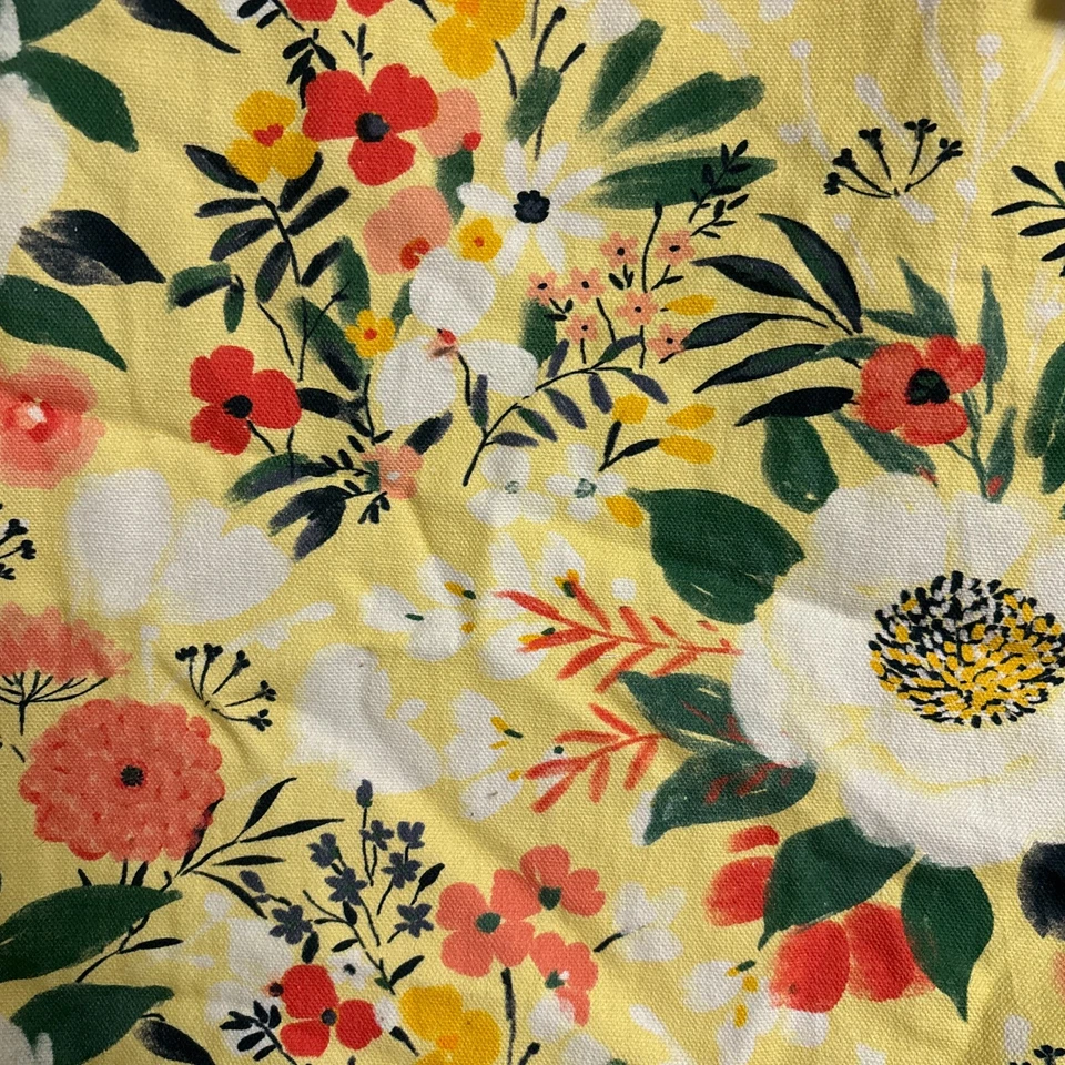 Bolso de Mano Laura Ashley Amarillo Floral Lona Reutilizable Compras Viaje Boho Comestibles Foto 4 de 4