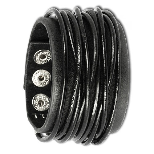 SilberDream Lederarmband schwarz Herren Leder Armband LAP010S - Bild 3 von 7