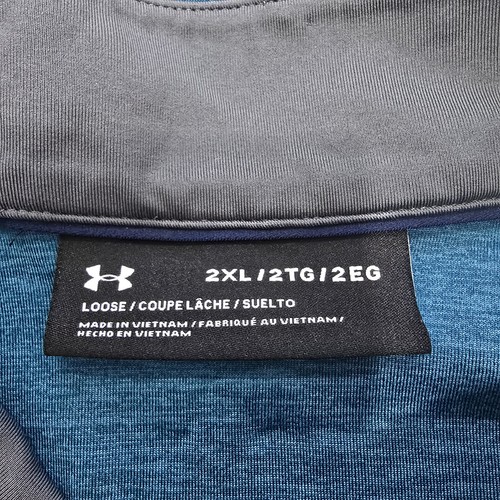 Under Armour Aqua Blue 1/4 Zip Long Sleeve Pullover Mens XXL - Picture 5 of 9