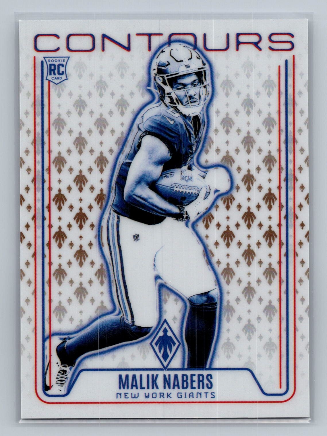 Malik Nabers 2024 Panini Phoenix #CON-MNS Contours Bronze #/75 Giants RC