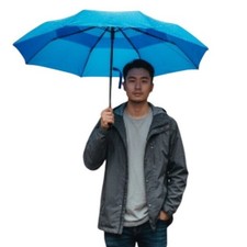 NWT Shedrain Vortex Blue Windproof Automatic Open Close Mens Umbrella