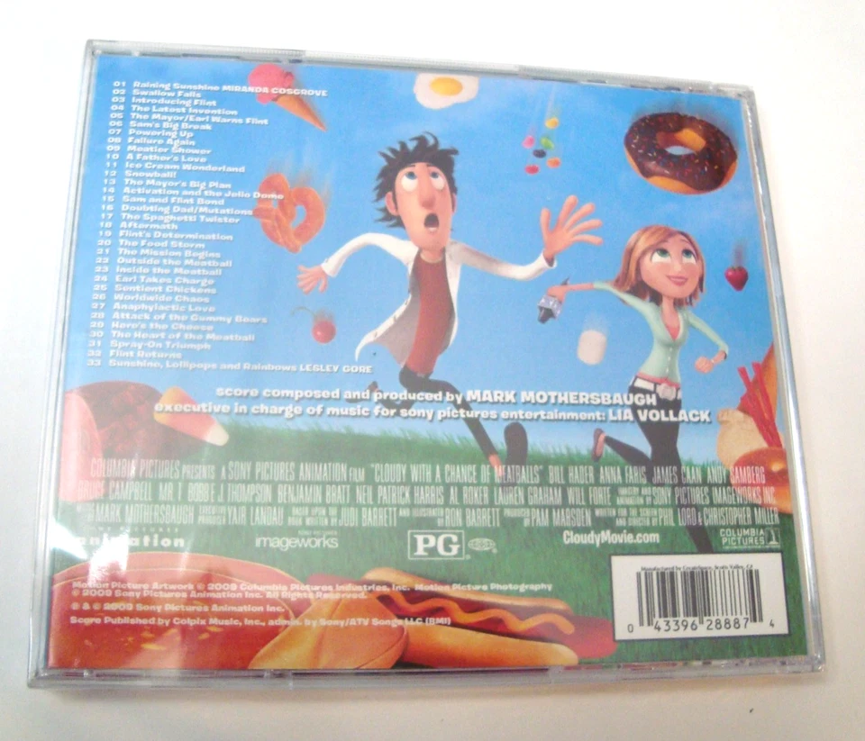 CLOUDY WITH A CHANCE OF MEATBALLS Motion Picture Soundtrack CD NEW Sealed - Image 2 of 2