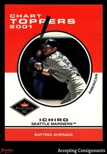 2001 Fleer Platinum #416 Ichiro Suzuki Chart Toppers ROOKIE RC SEATTLE MARINERS
