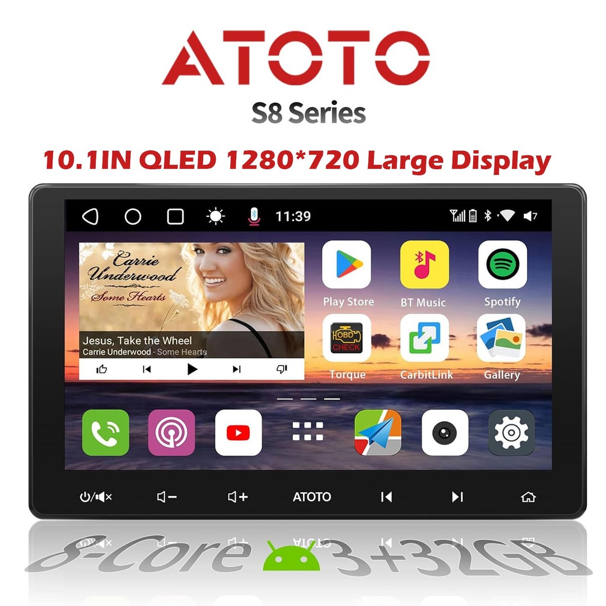 ATOTO S8 Premium 10in 2DIN Car Stereo GPS NAVI Wireless Android 