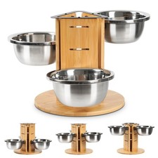 Elevated Dog Bowl Stand for Medium to Large Dogs,3 Adjustable Height Stand,3 ...